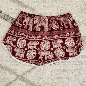 Elephant Print Shorts from Thailand